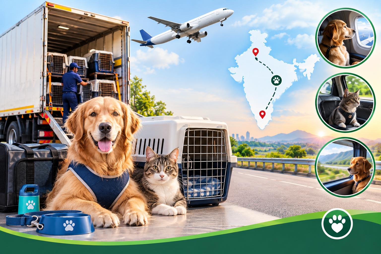 Interstate Pet Relocation Services in India